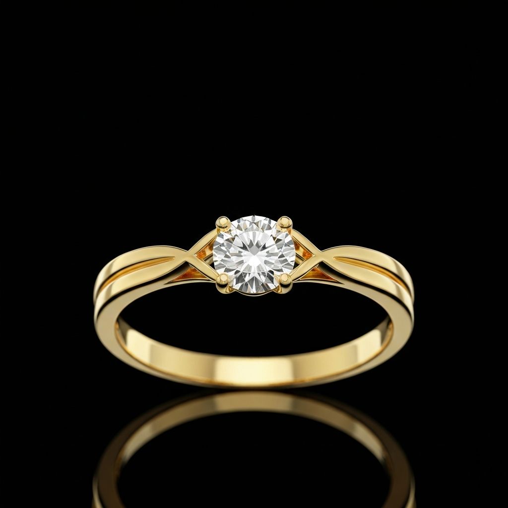 Anillo de oro con diamante - Alta joyeria Villani
